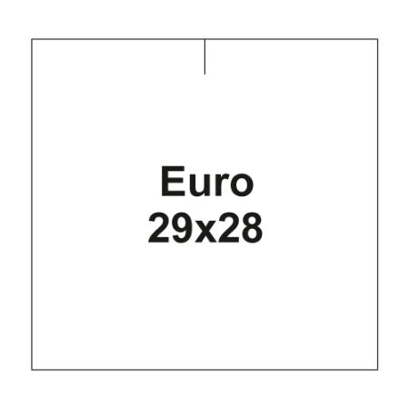 Etikety cen. EURO 29x28 hranaté - 700 etiket/kotouček, bílé