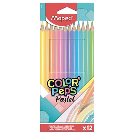 Farebné ceruzky MAPED Color' Peps Pastel 12 ks