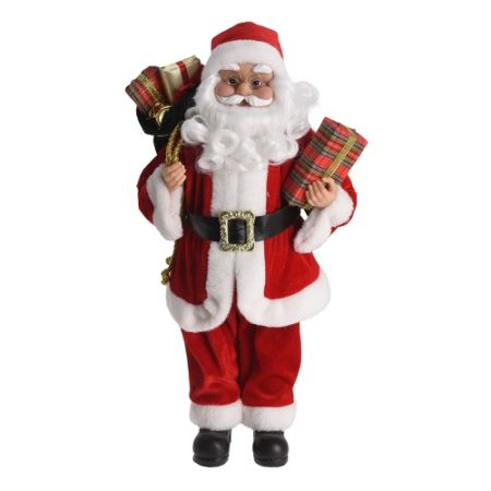 Figurka - Santa Claus bílo-červený 80 cm