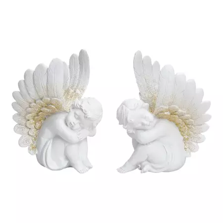 Figurka sedícího anděla 18 cm (mix 2 vzorů /cena za 1 kus)