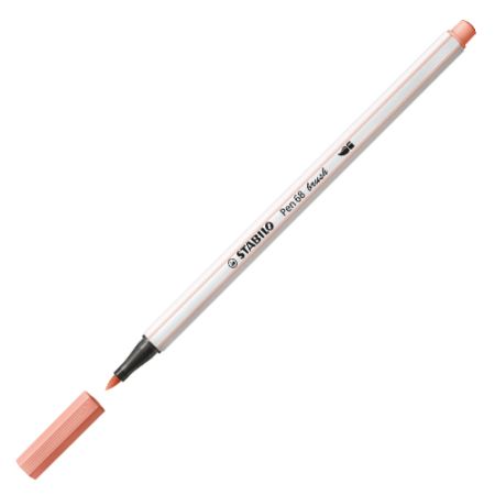 Fix se štětcovým hrotem pro různé šířky čar STABILO Pen 68 Brush, meruňkový