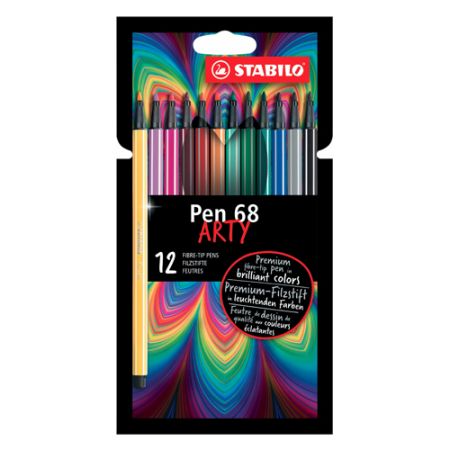 Fixy STABILO PEN 68 ARTY, sada 12 ks