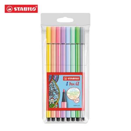 Fixy STABILO Pen 68 PASTEL, sada 8ks