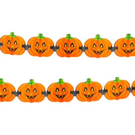 Girlanda Happy Pumpkin, papír, 3 m, Halloween