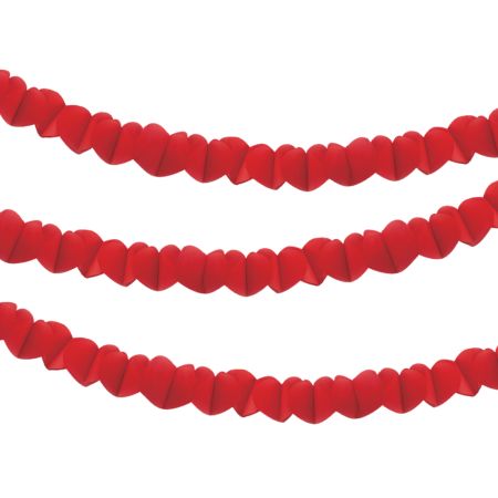 Girlanda Červená srdce, papír 2 m x 8,5 x 8,5 cm (2 ks) Girlanda Červená srdce, papír 2 m x 8,5 x 8,5 cm (2 ks)
