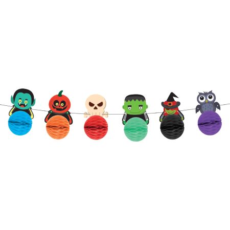 Halloweenská girlanda - Strašidelné postavy, papír, 3 m Halloweenská girlanda - Strašidelné postavy, papír, 3 m