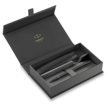 GP PARKER IM Achromatic Black BT + černé PU pouzdro