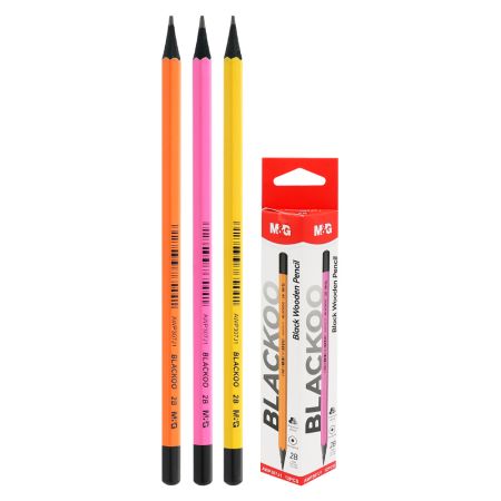 Grafitová tužka M&G BLACKOO 2B šestihranná (cena je za 1 kus)