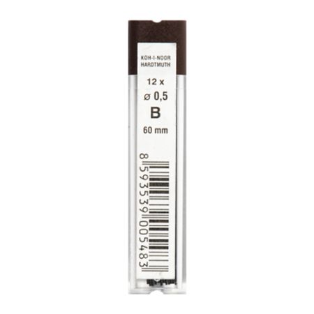 Grafitové tuhy KOH-I-NOOR B / 0,5 mm, 12 ks