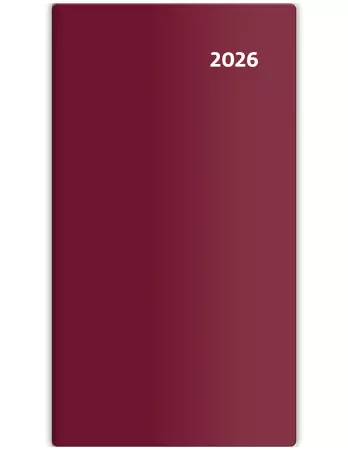 Kapesní diář 2026 - Turínský dvoutýdenník - bordó