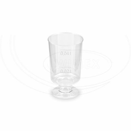 Kelímek krystal (PS) na stopce O38mm 2cl/4cl [20 ks]