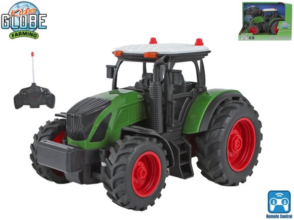 Kids Globe Farming R/C traktor 22,5cm na baterie 2,4GHz v krabičce