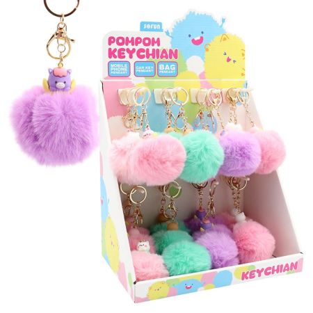 Přívěsek na klíče / přívěsek JUNIOR PomPom (mix barev)