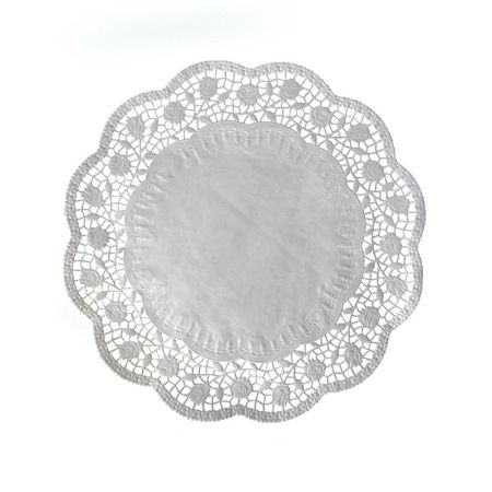 Krajky dekor. kulaté 14 cm (100 ks v bal.)