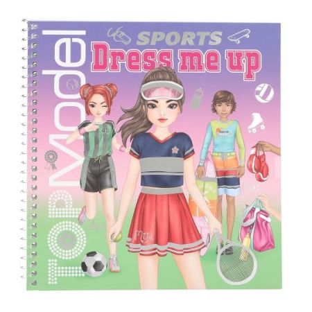 Kreativní sešit Top Model se samolepkami - Dress Me Up Sports