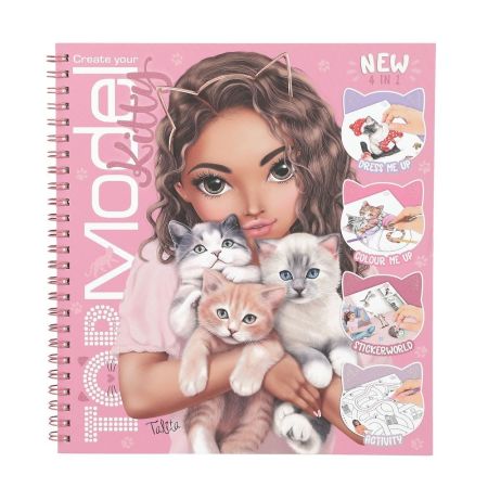 Kreativní sešit Top Model se samolepkami - Kitty
