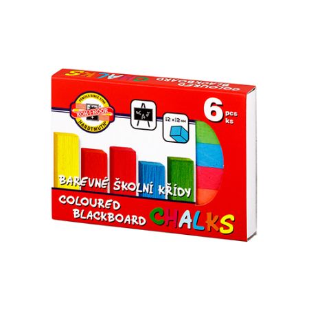 Křída školní barevná 6 ks