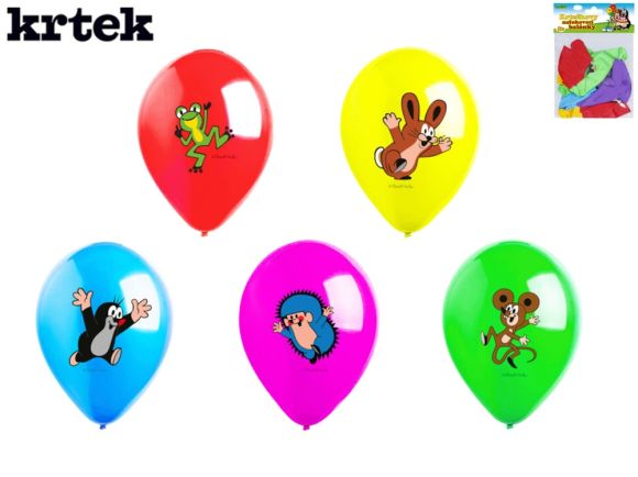Krtečkovy nafukovací balónky 30cm (Krtek+kamarádi) 5designů 5ks v sáčku