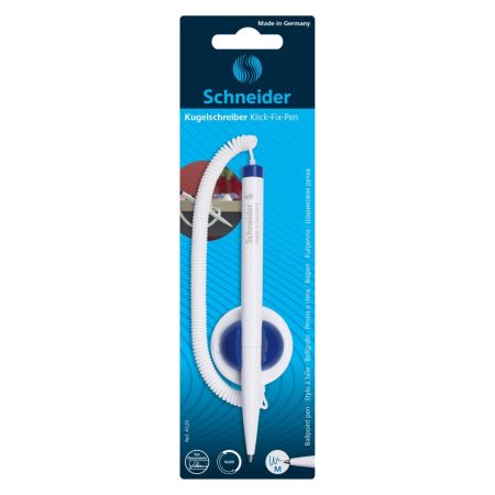 Kuličkové pero Schneider Klick-Fix-Pen bílé - modrá náplň