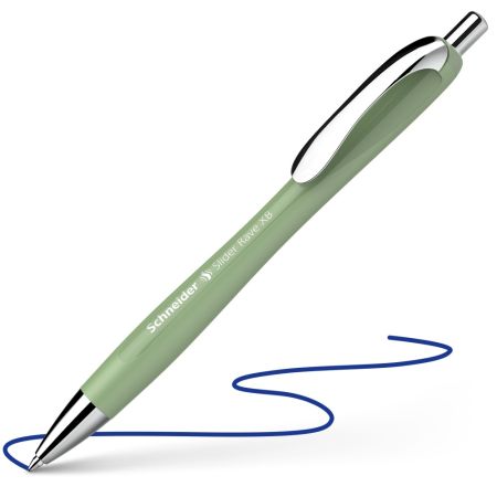 Kuličkové pero Schneider Slider Rave XB Organic Green - modrá náplň