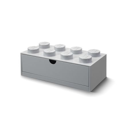 LEGO stolní box 8 se zásuvkou - šedá LEGO stolní box 8 se zásuvkou - šedá