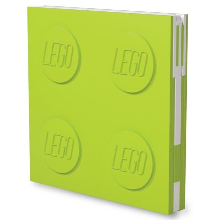LEGO Zápisník s gelovým perem - světle zelený