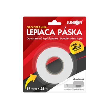 Lepicí páska obojstranná JUNIOR 19 mm x 25 m