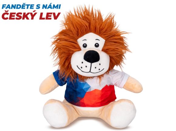 Lev plyšový 25cm v tričku sedící 0m+ v sáčku