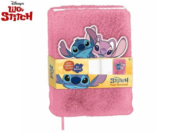 Lilo & Stitch zápisník růžový plyšový 22x16x2,5cm 80stran