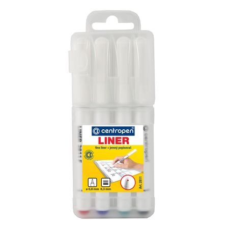 Liner CENTROPEN 2811 - sada 4 ks, 0,3 mm