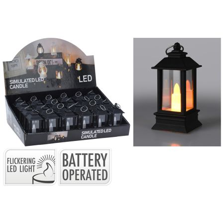 Lucerna 9 cm se svíčkou LED