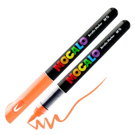 M&G MOCALO Akrylový popisovač, štětcový hrot - oranžový 303