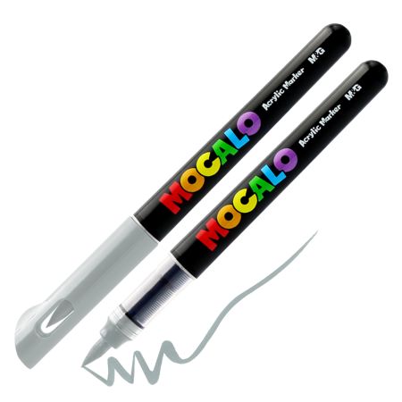 M&G MOCALO Akrylový popisovač, štětcový hrot - šedý 415