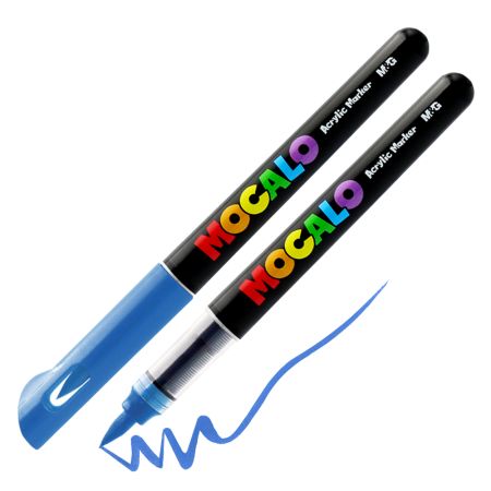 M&G MOCALO Akrylový popisovač, štětcový hrot - Sky Blue 600