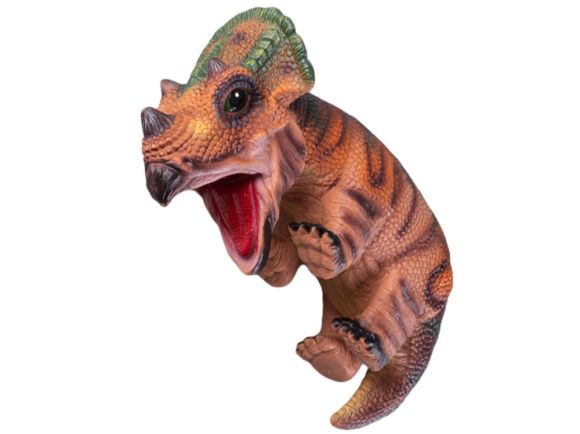 Maňásek dinosaurus mládě 42cm hnědé v sáčku