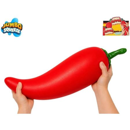 Mega Squeeze Jumbo strečová čili paprička 24 cm - antistresová hračka Mega Squeeze Jumbo strečová čili paprička 24 cm - antistresová hračka