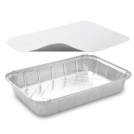 Miska hranatá ALU 2000 ml včetně víčka / 10ks / Miska hranatá ALU 2000 ml včetně víčka / 10ks /