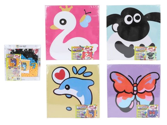 Mozaika nalepovací kuličky 20x20cm 4druhy ve fólii