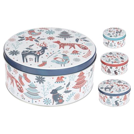 Nádoby - set na vianoční pečivo, 3ks