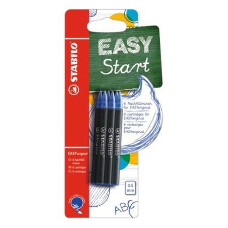 Náplň do kuličkového pera STABILO EASY original 0,5mm - modrá 6ks/blistr