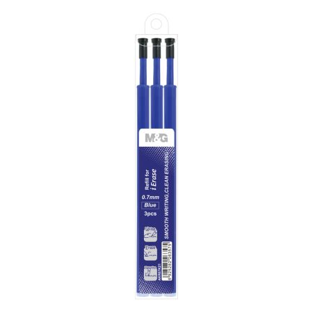Náplň gumovací M&G iErase V 0,7 mm/3 ks - modrá