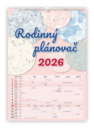 Nástěnný kalendář 2026 Rodinný plánovač
