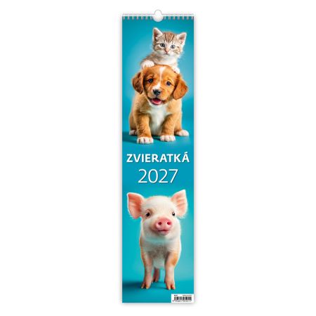 Nástenný kalendár 2027 Zvieratká – viazanka