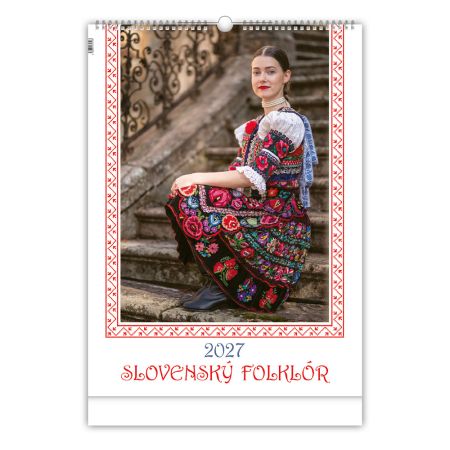 Nástěnný kalendář Slovenský folklór 2027 Nástěnný kalendář Slovenský folklór 2027