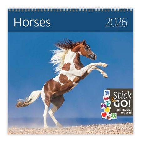 Nástěnný plánovač 2026 Koně