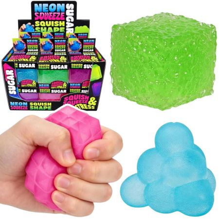 Neon Squeeze kocka strečová sugar 5,5 cm - antistresová hračka Neon Squeeze kocka strečová sugar 5,5 cm - antistresová hračka