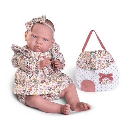 Novorozená panenka Berta s taškou, 52 cm