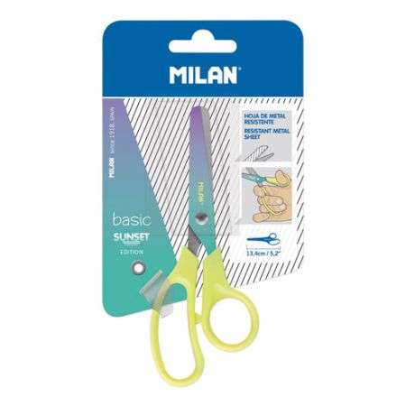Nůžky MILAN Basic Sunset Edition žluté - blistr