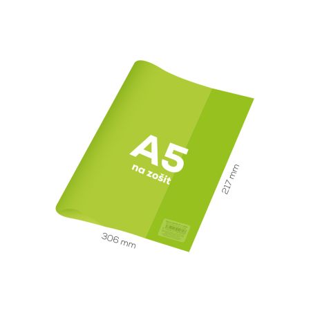 Obal na notebook A5 PVC 306x217 mm Neon Color - průhledný/zelený