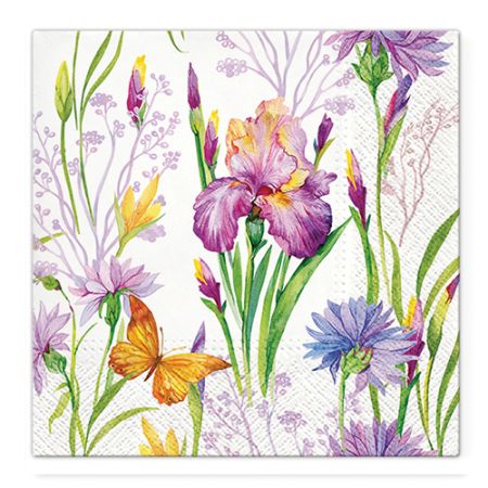 Ubrousky TaT 33x33cm Iris with Butterfly